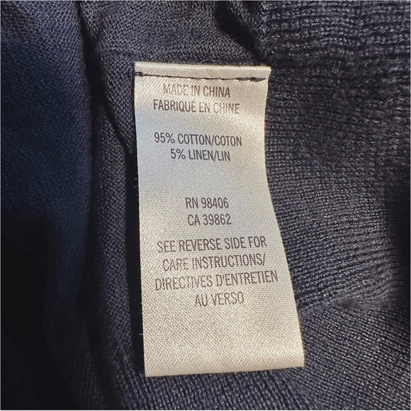 Theory ‘Abino Jam’ Crewneck Sweater in “Nude / Navy” Size Large - Picture 3 of 15